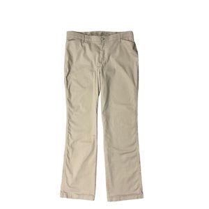 Lee Riders Beige Straight Leg Khakis, Size 14